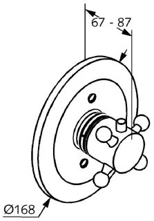 Встраиваемый смеситель для душа Kludi 1926 с термостатом хром 517190520