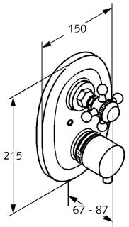 Встраиваемый смеситель для душа Kludi 1926 с термостатом хром 517200520