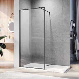 Душевая перегородка Veconi Korato KR-81GR, 1000x2000, брашированный графит, прозрачное стекло