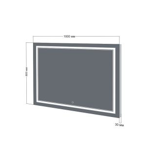 Зеркало с подсветкой Бриклаер Эстель-2 4627125414305 100 см сенсор на зеркале