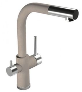 Смеситель для кухни Florentina Кристалл с подключением под фильтр песочный