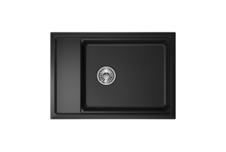 Мойка кухонная Granula Kitchen Space 7305, ЧЁРНЫЙ