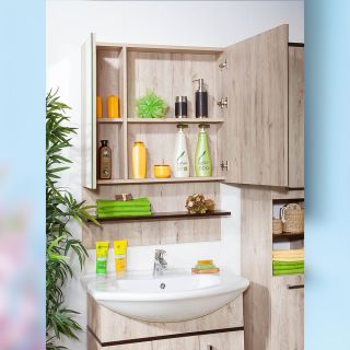 Зеркальный шкаф Бриклаер Техас 4620750416058 75 см кантри/венге