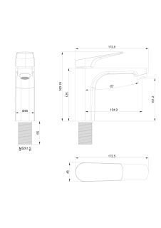 Смеситель для раковины Wonzon & Woghand WW-A40492-CR хром