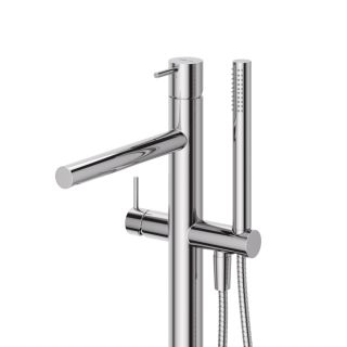 Напольный смеситель для ванны и душа CEZARES LEAF-VDP-L-01 хром глянцевый