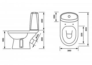 Унитаз-компакт Оскольская керамика Лея Люкс 41301130311 белый