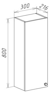Шкаф Bellezza Лилия 30см белый 00000007462