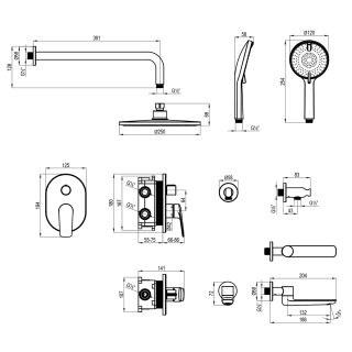 Душевой комплект Lemark Verba LM11422C хром
