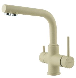 Смеситель для кухни Lemark Comfort LM3061PBG с подключением к фильтру питьевой воды бежевый