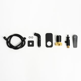 Гигиенический душ со смесителем Lemark Bronx LM3719BL чёрный