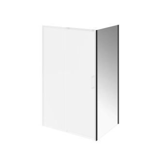 Душевая боковая панель Kerama Marazzi Lindo LN.90.FP.BLK.M 90 см стекло прозрачное профиль чёрный матовый