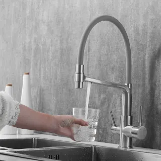 Смеситель для кухни Rose R658L сатин