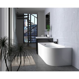 Акриловая ванна Azario LUTON LUT17080 L пристенная 1700x800x580