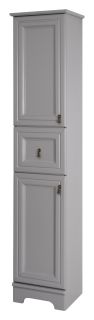 Напольный шкаф - пенал Misty Лувр 35см левый серый