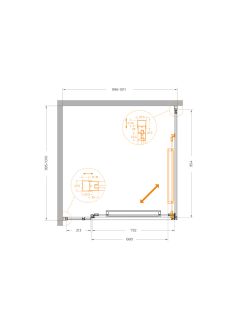 Душевой уголок CEZARES LUX-A-FS-11-100-C-GM