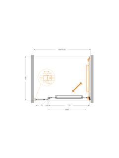 Душевая дверь CEZARES LUX-B-FS-11-100-C-GM