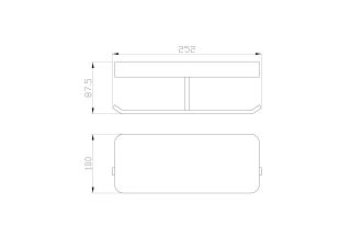 Двойной держатель для туалетной бумаги с полкой Wonzon & Woghand Lotte WW-8356-BG брашированное золото