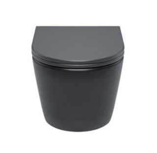 Подвесной унитаз IDDIS Blanco BLAR3BMi25 безободковый чёрный матовый