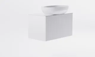 Тумба с раковиной Astra-Form М-40 Slim 4631177714511 70 см белый матовый