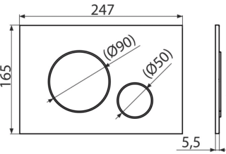 Кнопка управления AlcaPlast белая M670