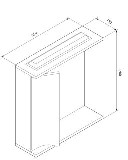 Зеркало-шкаф Am.Pm Like M80MPL0651WG левый 65 см белый