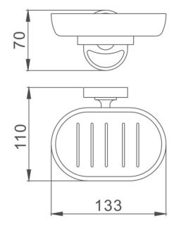 Мыльница Haiba HB1902 хром