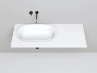 Полувстраиваемая раковина Salini Marea 01 S-Stone 1802201M 65см белый матовый