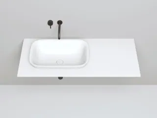 Полувстраиваемая раковина Salini Marea 02 S-Stone 1802202M 60см белый матовый