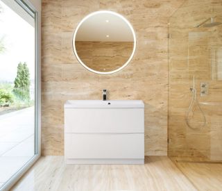 Тумба под раковину BelBagno напольная 80x85см Bianco Lucido MARINO-800-2C-PIA-BL-P