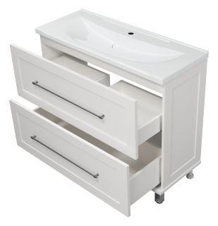 Напольная тумба под раковину Misty Марта 100см белый