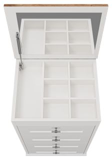 Комод с зеркалом Misty Марта 50см белый