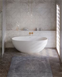 Ванна из искусственного камня Cezares Stream CZR-STREAM-170-78-56-SSB 170x78 см белый матовый