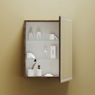 Зеркальный шкаф с LED подсветкой Sancos Mirror MI60ECH 59см дуб чарльстон