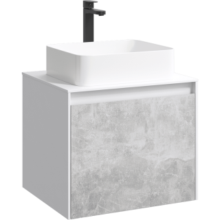 Подвесная тумба под раковину Aqwella Mobi MOB0106W+MOB0706BS 60 см