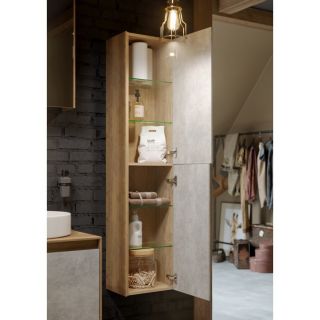 Шкаф-пенал Aqwella Mobi MOB0535W+MOB0735DB подвесной 36.5 см