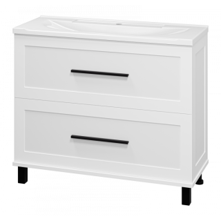 Напольная тумба под раковину Misty Модерн 100 см П-Мод07100-011Пр белый