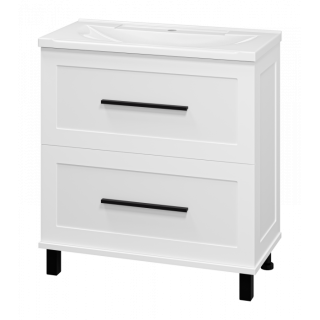 Напольная тумба под раковину Misty Модерн 80 см П-Мод07080-011Пр белый