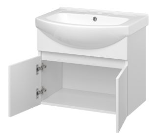 Подвесная тумба под раковину Misty Монро 65см белый