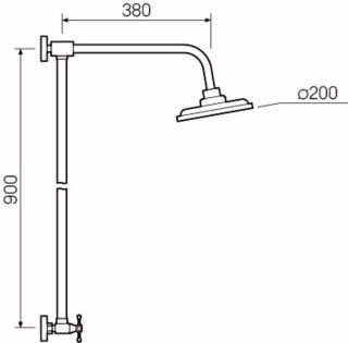 Душевая стойка РМС SL80-003-1 хром