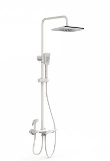 Душевая стойка Wonzon & Woghand WW-B3310-MW с термостатом белый матовый