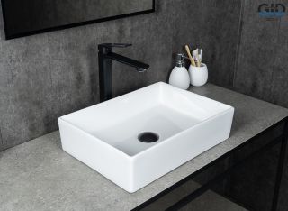 Раковина Gid N1204 51225 накладная белая 45x32x11