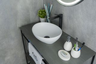 Раковина Gid N900 51164 накладная белый матовый 41x34x15