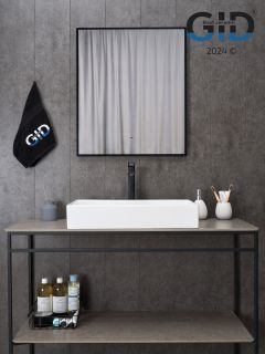 Раковина Gid N9496 51228 накладная белая 60.5x37x11