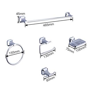 Набор аксессуаров Frap F211-5 хром
