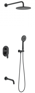 Душевой комплект Berges Nardis 3R чёрный матовый 071008
