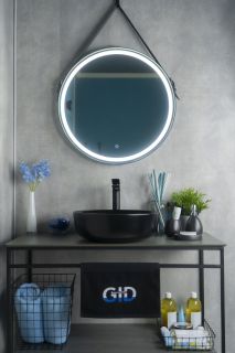 Раковина Gid Nc911 52224 накладная черная матовая 41.5x41.5x13.5