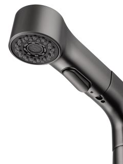 Смеситель для раковины Wonzon & Woghand WW-121B108-BGG с выдвижным изливом тёмный графит