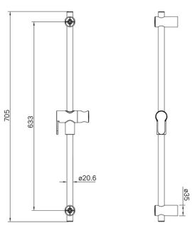 Душевая штанга IDDIS Ray RAY70G0i17 графит матовый