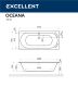 Ванна акриловая EXCELLENT Oceana 180x80