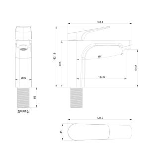 Смеситель для раковины Wonzon & Woghand WW-A40492-MB чёрный матовый
